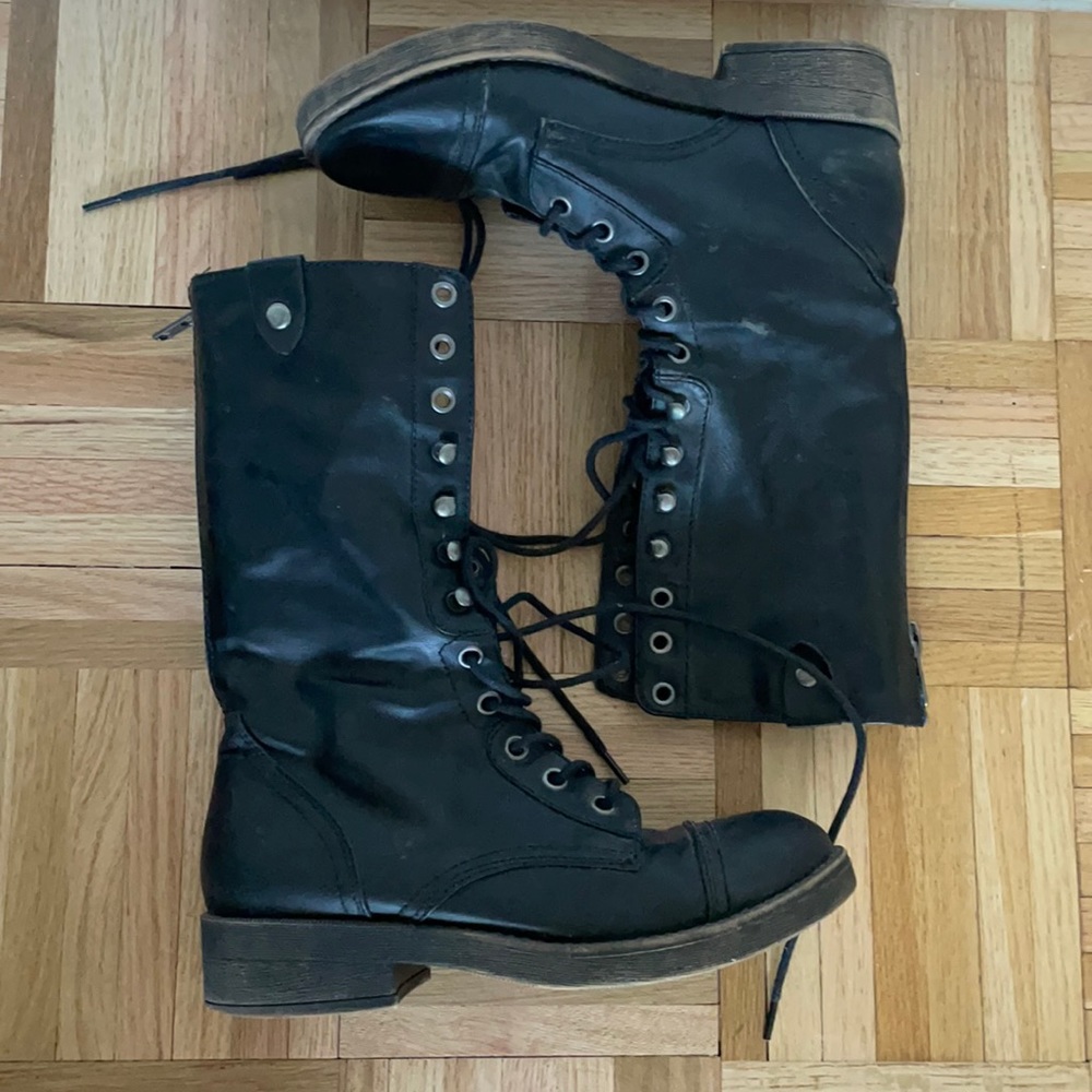 madden girl | black combat boots